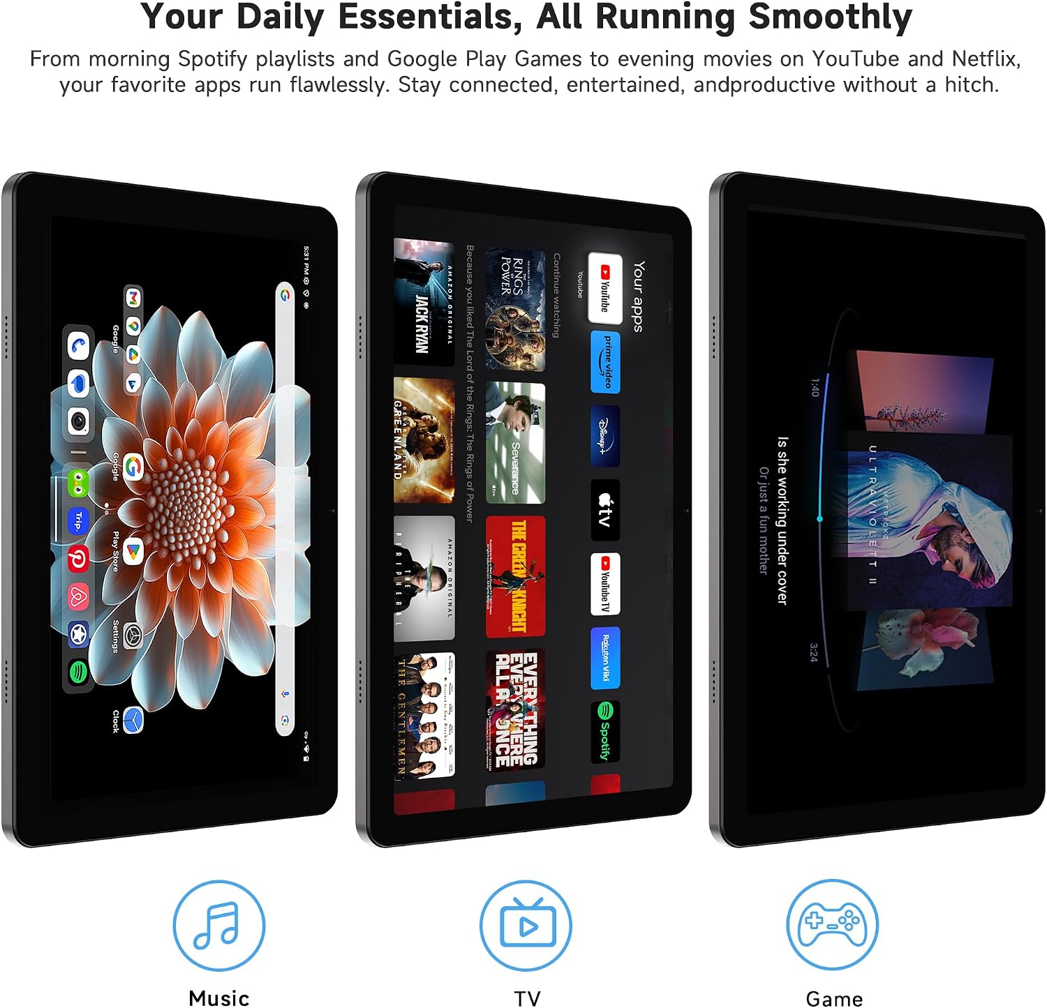 10.1" 24GB RAM 512GB ROM Wifi 6 Dual SIM, Dual Camera, Android 16 Tablet view 2