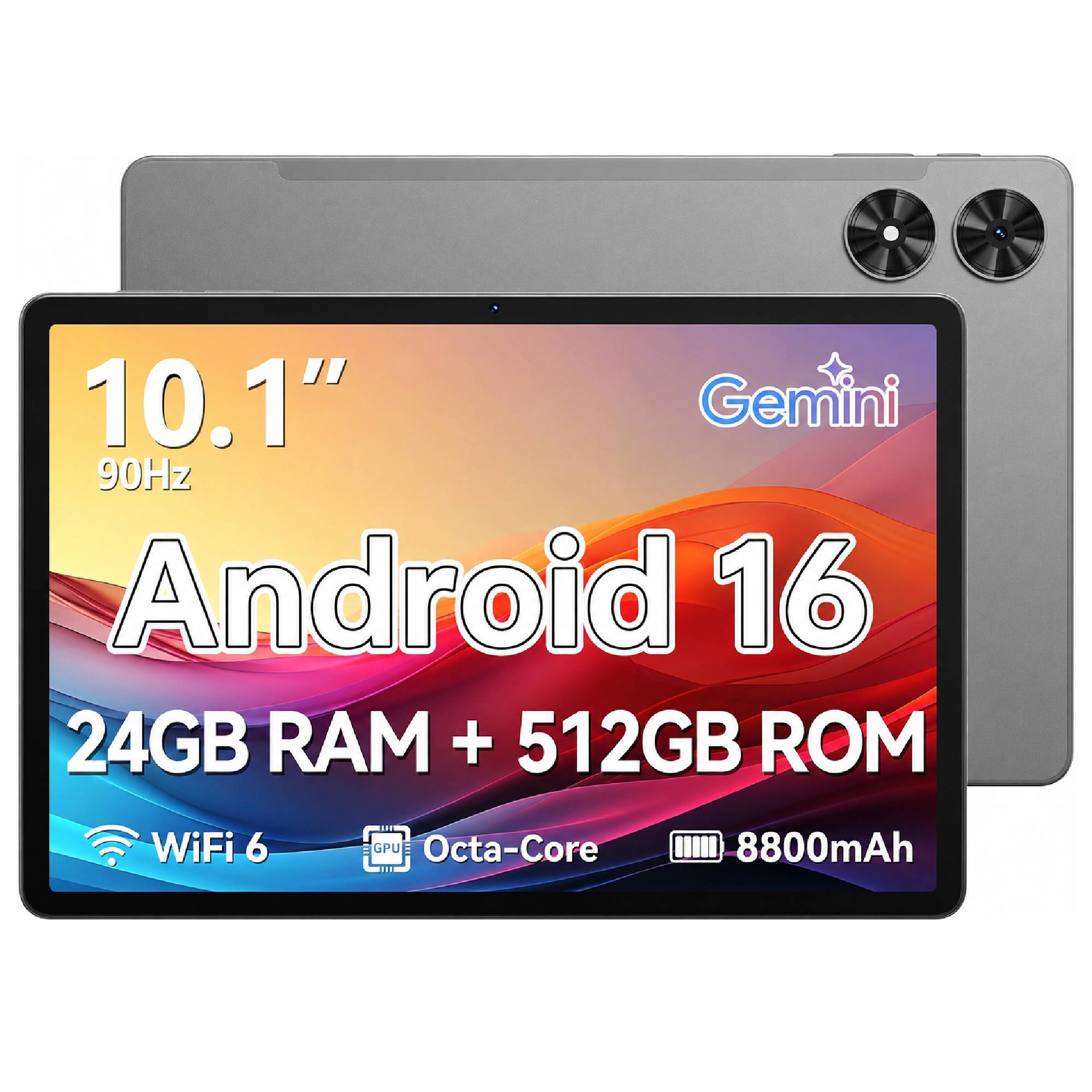 Litepad Ultra Slim 11" 24GB RAM 512GB ROM 1TB Expandable Wifi 6 Dual SIM, Dual Camera, Android 16 Tablet